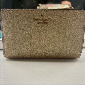 Kate Spade Gold Glitter Wallet